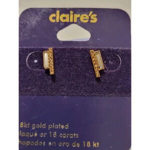 Claire's 18 Gold Plated Earrings New‎